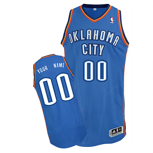 Thunder Personalized Authentic Blue Jersey (S-3XL)