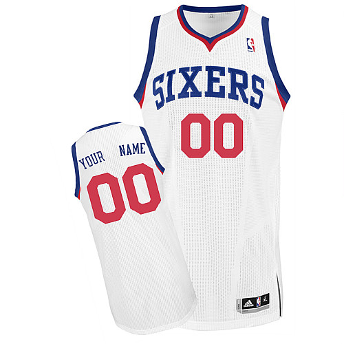 76ers Personalized Authentic White Jersey (S-3XL)