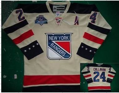 New York Rangers #24 Ryan Callahan cream 2012 winter classic Jersey