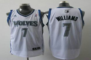 Minnesota Timberwolves 7 williams white jerseys