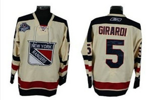 New York Rangers 5 Dan Girardi 2012 Winter Classic Cream Jerseys