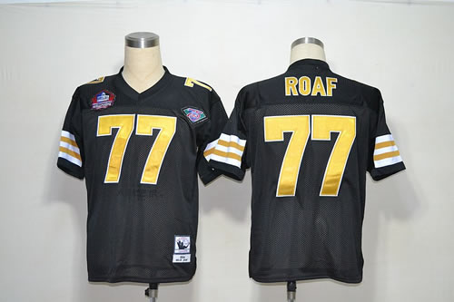 2012 Hall Of Fame New Orleans Saints 77 Willie Roaf Black Jerseys