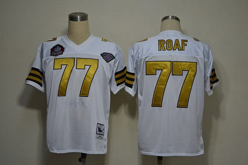 2012 Hall of Fame New Orleans Saints 77 Willie Roaf White jerseys