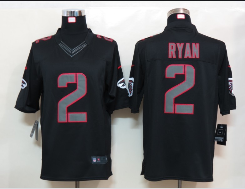 2012 NEW NFL Atlanta Falcons 2 Matt Ryan Black Jerseys (Impact Limited)