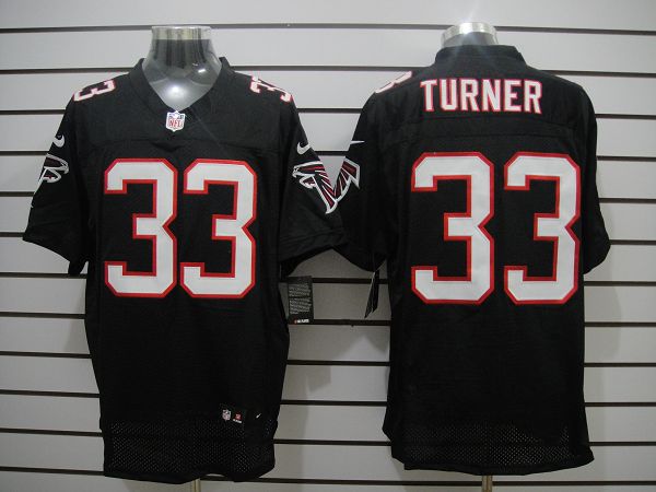 2012 NEW NFL Atlanta Falcons 33 Michael Turner Black Jerseys (Elite)