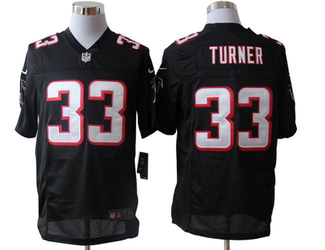 2012 NEW NFL Atlanta Falcons 33 Michael Turner Black Jerseys(Limited)