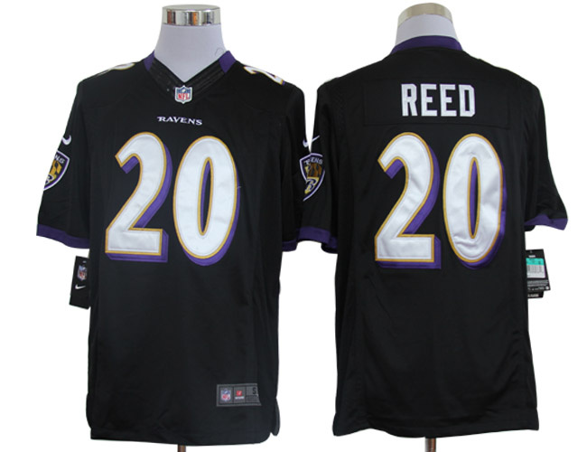 2012 NEW NFL Baltimore Ravens 20 Ed Reed Black Jerseys (Limited)