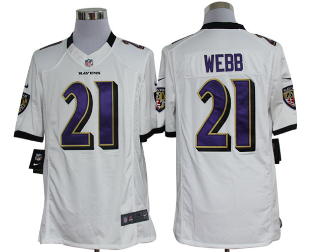 2012 NEW NFL Baltimore Ravens 21 Lardarius Webb White Jerseys (Limited)