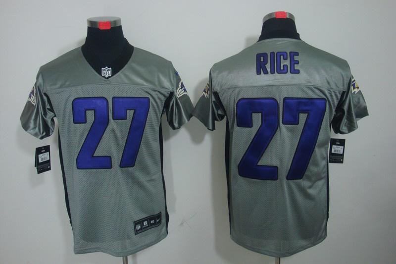 2012 NEW NFL Baltimore Ravens 27 Ray Rice Grey Shadow Jerseys