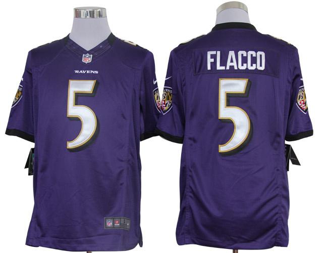 2012 NEW NFL Baltimore Ravens 5 Joe Flacco Purple Jerseys (Limited)
