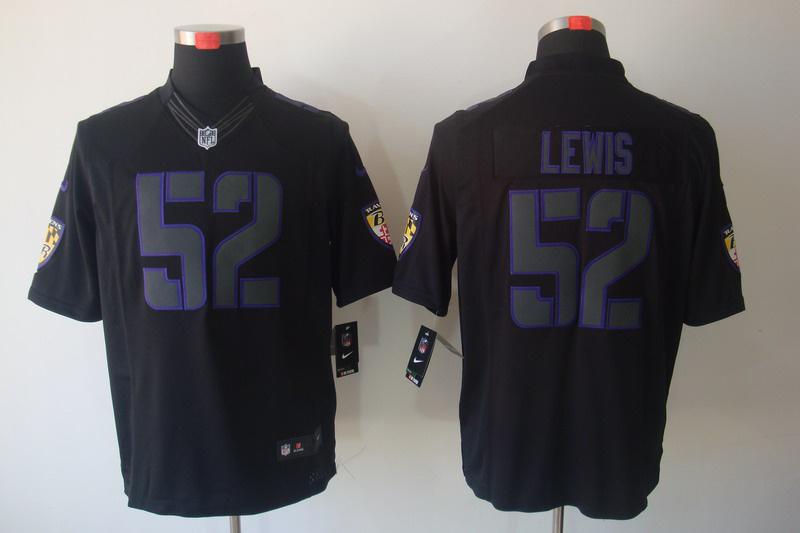 2012 NEW NFL Baltimore Ravens 52 Ray Lewis Black Jerseys (Impact Limited)