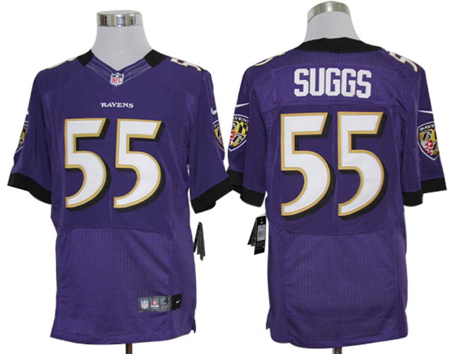 baltimore ravens 55# terrell suggs purple elite jerseys