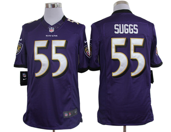 2012 NEW NFL Baltimore Ravens 55 Terrell Suggs Purple Jerseys (Limited)