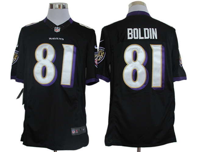2012 NEW NFL Baltimore Ravens 81 Anquan Boldin Black Jerseys (Limited)