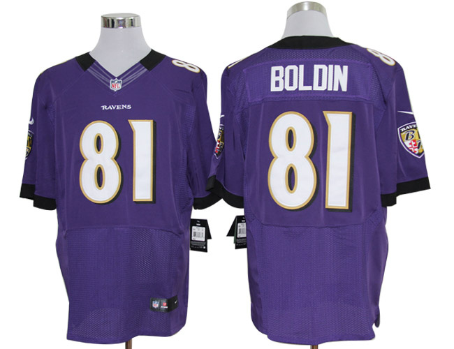 2012 NEW NFL Baltimore Ravens 81 Anquan Boldin Purple Jerseys (Elite)