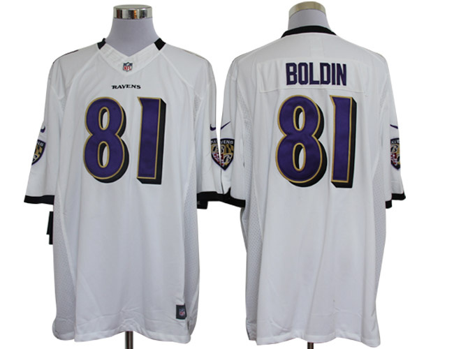 2012 NEW NFL Baltimore Ravens 81 Anquan Boldin White Jerseys (Limited)