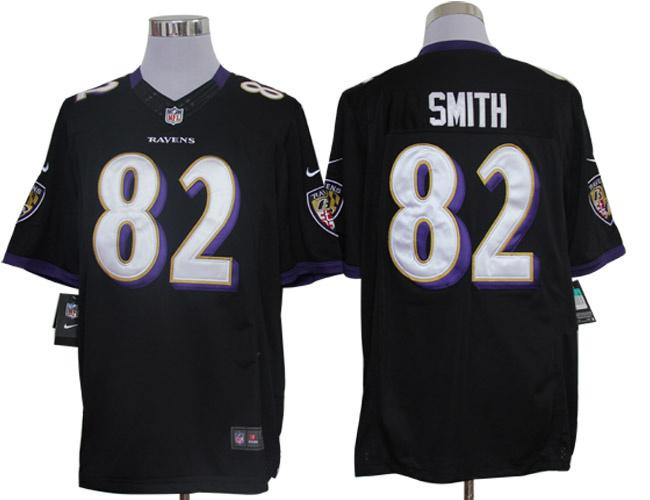 2012 NEW NFL Baltimore Ravens 82 Smith Black Jerseys (Limited)