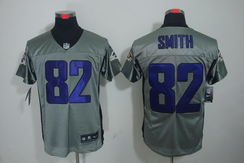 2012 NEW NFL Baltimore Ravens 82 Smith Grey Shadow Jerseys