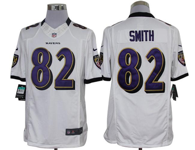 2012 NEW NFL Baltimore Ravens 82 Smith White Jerseys (Limited)