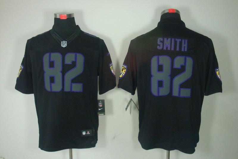 2012 NEW NFL Baltimore Ravens 82 Torrey Smith Black Jerseys (Impact Limited)