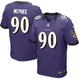 2012 NEW NFL Baltimore Ravens 90 Pernell McPhee Purple Jerseys (Elite)