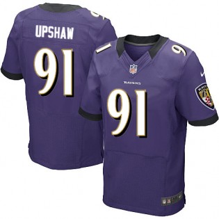2012 NEW NFL Baltimore Ravens 91 Courtney Upshaw Purple Jerseys (Elite)