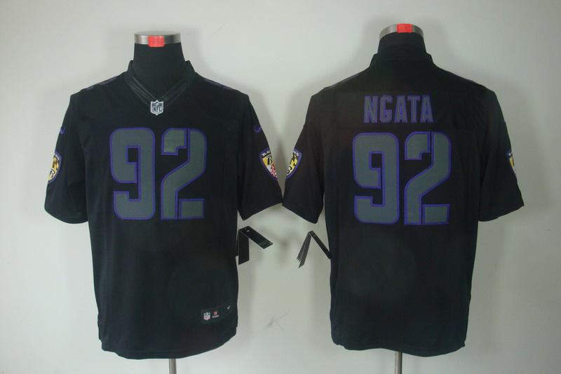 2012 NEW NFL Baltimore Ravens 92 Haloti Ngata Black Jerseys (Impact Limited)