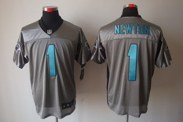 2012 NEW NFL Carolina Panthers 1 Cam Newton Grey Shadow Jerseys