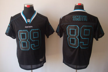 2012 NEW NFL Carolina Panthers 89 Steve Smith Lights Out Black Elite Jerseys