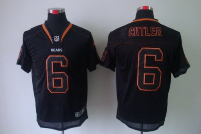 2012 NEW NFL Chicago Bears 6 Jay Cutler Lights Out Black Elite Jerseys