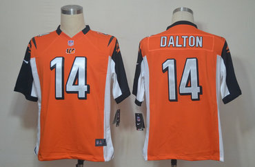 2012 NEW NFL Cincinnati Bengals 14 Andy Dalton Orange Jerseys (Game)