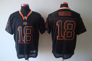 2012 NEW NFL Cincinnati Bengals 18 A.J. Green Lights Out Black Elite Jerseys