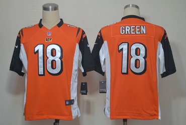 2012 NEW NFL Cincinnati Bengals 18 A.J. Green Orange Jerseys (Game)