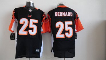2012 NEW NFL Cincinnati Bengals 25 BERNARD Black Jerseys (Elite)