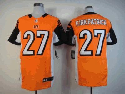 2012 NEW NFL Cincinnati Bengals 27 Dre Kirkpatrick Orange Jerseys (Elite)