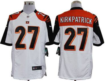 2012 NEW NFL Cincinnati Bengals 27 Dre Kirkpatrick White Jerseys (Limited)