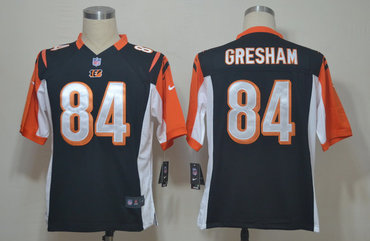 2012 NEW NFL Cincinnati Bengals 84 Jermaine Gresham Black Jerseys (Game)