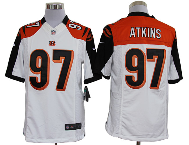 2012 NEW NFL Cincinnati Bengals 97 Geno Atkins White Jerseys (Limited)