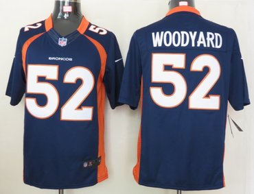 2012 NEW NFL Denver Broncos 52 Woodyard Blue Jerseys (Limited)