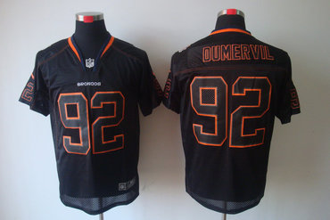 2012 NEW NFL Denver Broncos 92 Elvis Dumervil Lights Out Black Elite Jerseys