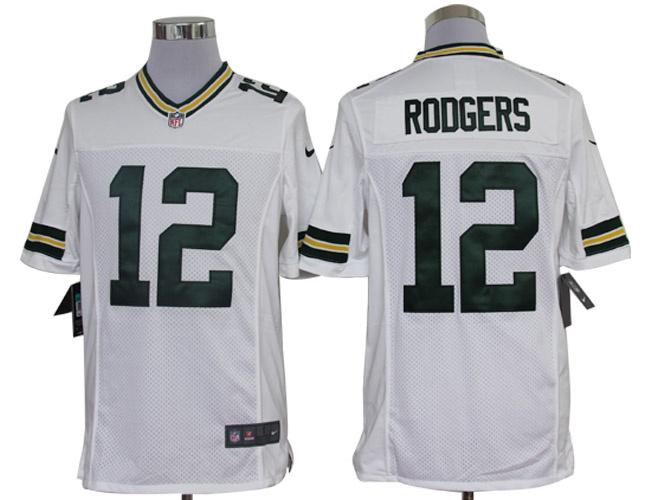 2012 NEW NFL Green Bay Packers 12 Aaron Rodgers White Jerseys (Limited)
