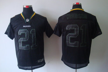 2012 NEW NFL Green Bay Packers 21 Charles Woodson Lights Out Black Elite Jerseys