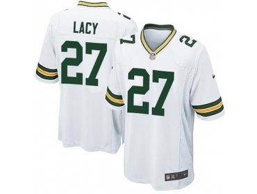 2012 NEW NFL Green Bay Packers 27 Eddie Lacy White Jerseys (Game)