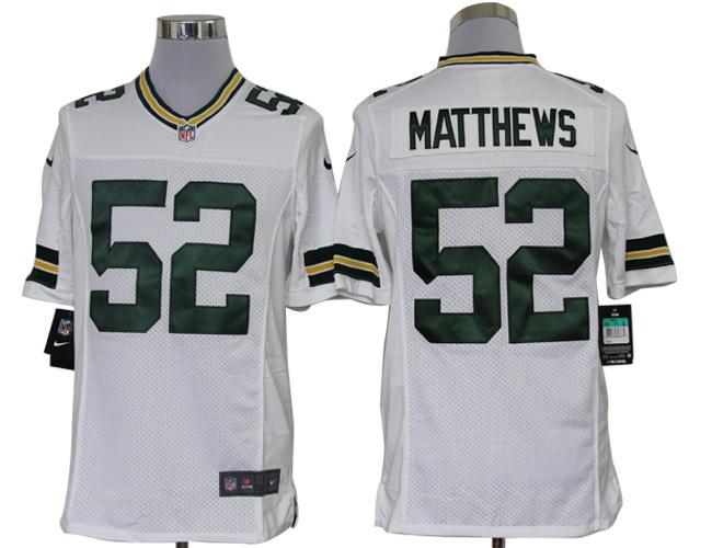 2012 NEW NFL Green Bay Packers 52 Clay Matthews White Jerseys (Limited)