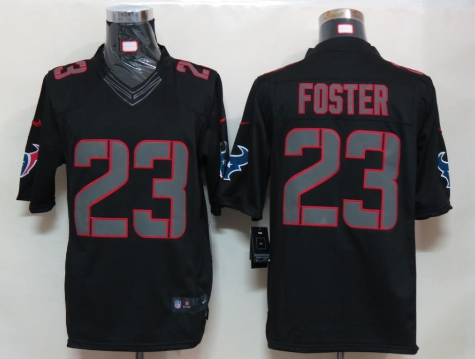 2012 NEW NFL Houston Texans 23 Arian Foster Black Jerseys (Impact Limited)