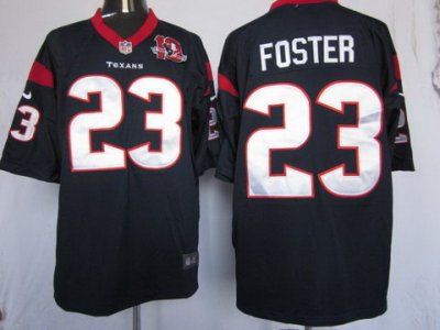 2012 NEW NFL Houston Texans 23 Arian Foster Blue Jerseys W 10th Patch(Game)