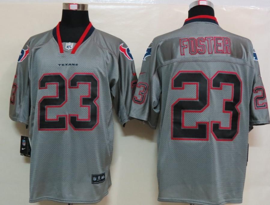 2012 NEW NFL Houston Texans 23 Arian Foster Grey Jerseys (Elite)