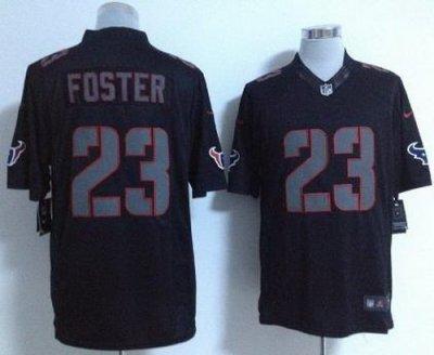 2012 NEW NFL Houston Texans 23 foster Black Jerseys(Impact Limited)