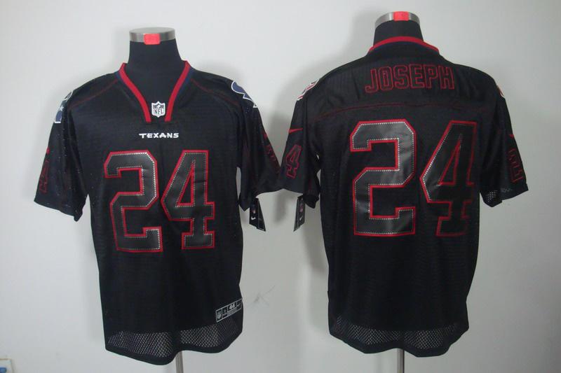 2012 NEW NFL Houston Texans 24 Joseph Lights Out Black Elite Jerseys