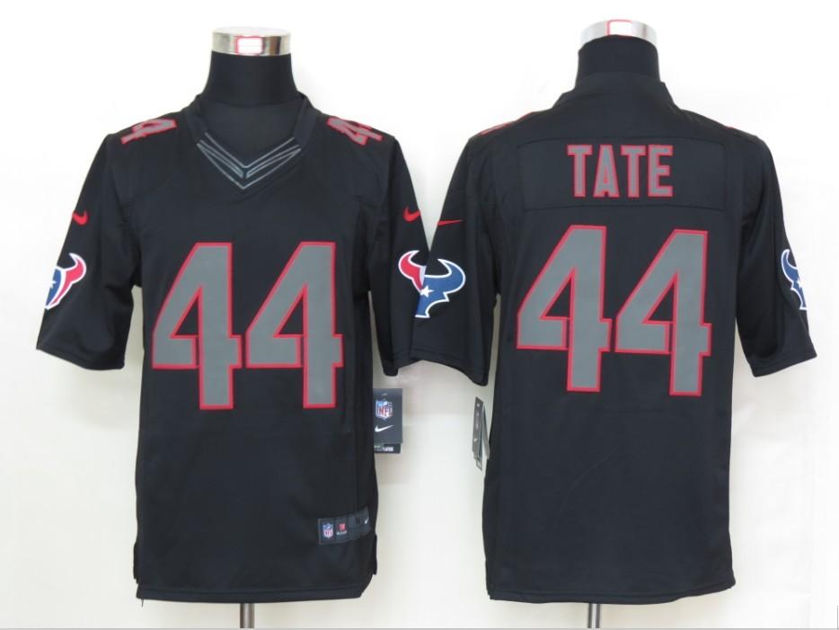 2012 NEW NFL Houston Texans 44 Tate Black Jerseys (Impact Limited)